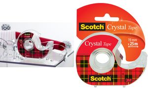 Scotch Klebefilm Crystal Clear 600, inkl. Handabroller