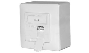 DIGITUS Aufputzdose Kat.6A (tief), 2 x RJ45, geschirmt