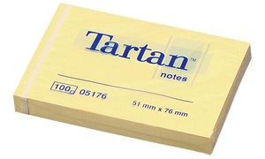 Tartan Notes Haftnotizen, 38 x 51 mm, hellgelb,