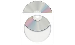 HERMA CD-/DVD-Papiertaschen, mit Fenster, wei?