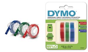 DYMO Prägeband 3D, 9 mm x 3 m, sortiert, glänzend