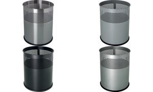 Papierkrbe, rund, Metall