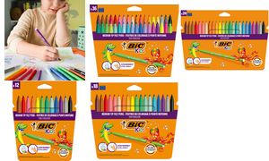 BIC KIDS Fasermaler Kid Couleur medium, 24er Kartonetui