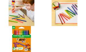 BIC KIDS Wachsmalkreide Plastidecor, 12er Kartonetui