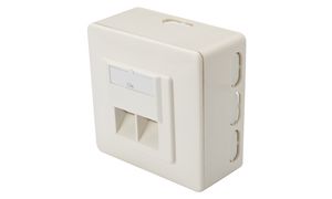 DIGITUS Aufputzdose Kat.5e, Klasse D, 2 x RJ45, geschirmt