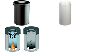Sicherheits-Papierkrbe, Metall