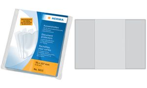 HERMA Ausweishlle, PP, 2-fach, 0,14 mm, Format: 110 x 157mm