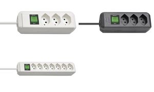 brennenstuhl Schweizer Steckdosenleiste Clever-Line, 3-fach