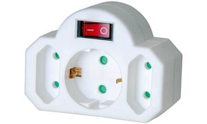 brennenstuhl Adapterstecker, 2 Euro-, 1 Schutzkontaktstecker