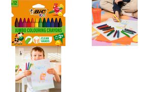 BIC Dreikant-Wachsmalkreide Plastidecor Triangle, 12er Etui