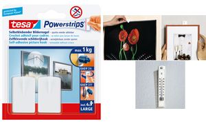 tesa Powerstrips Bilder-Nagel, wei, Haltekraft: max. 1 kg