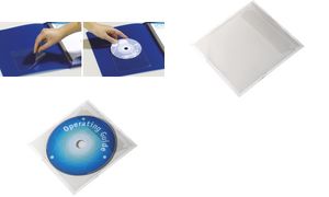 DURABLE Selbstklebetaschen POCKETFIX CD/DVD, transparent