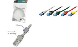 DIGITUS Patchkabel Premium, Kat. 5e, SF/UTP, 7,0 m, grau