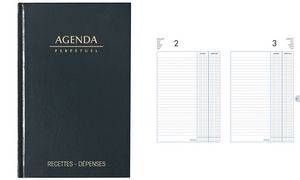LECAS Agenda perptuel Recettes - Dpenses