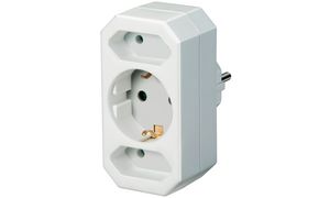 brennenstuhl Adapterstecker, Euro- und Schutzkontakt, wei?
