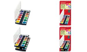 herlitz Deckfarbkasten ST24, 24 Farben, aus Kunststoff