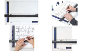 STAEDTLER Zeichenplatte Mars, DIN A3, wei/anthrazit/blau