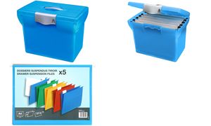 l'oblique Hngeregistratur-Box Class'N Go, transluzent-blau