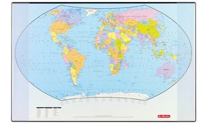 herlitz Schreibunterlage mit politischer Weltkarte