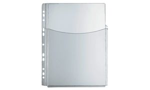 herlitz Prospekthlle mit Faltentasche, DIN A4, PVC, 0,30 mm