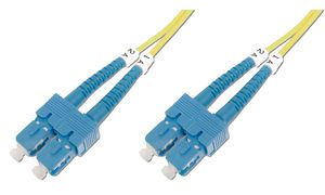 DIGITUS LWL Patchkabel, SC-Duplex - SC-Duplex, OS1, 1,0 m