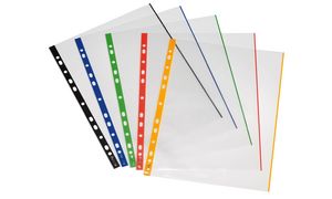 herlitz Prospekthlle, DIN A4, glasklar, farbiger Auenrand
