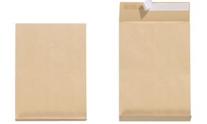 herlitz Faltenversandtasche, DIN B4, ohne Fenster, braun