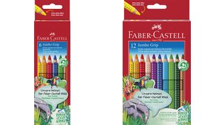 FABER-CASTELL Dreikant-Buntstifte Jumbo GRIP, 12er Etui