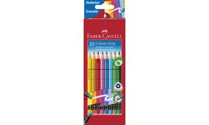 FABER-CASTELL Dreikant-Buntstifte Colour GRIP, 10er Etui