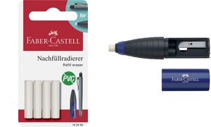 FABER-CASTELL Radierer-Spitzer-Kombination, rot / blau