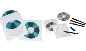 hama CD-/DVD-Papiertasche, fr 1 CD/DVD, wei