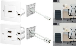 LogiLink Anschlussdose, 2 x HDMI, geschirmt, wei?