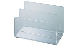 MAUL Kartenstnder Acryl mit 2 Fchern, glasklar
