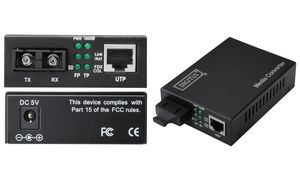 DIGITUS Gigabit Medienkonverter, RJ45/SC, Singlemode