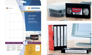 HERMA Video-Etiketten SPECIAL, 78,7 x 46,6 mm, wei?