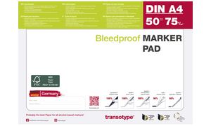 transotype Markerblock DIN A4, 75 g/qm, 50 Blatt