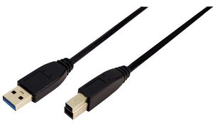 LogiLink USB 3.0 Kabel, USB-A - USB-B Stecker, 1,0 m,schwarz