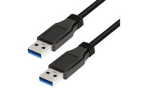 LogiLink USB 3.0 Kabel, USB-A - USB-A Stecker, 2,0 m,schwarz