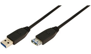 LogiLink USB 3.0 Verlngerungskabel, schwarz, 2,0 m
