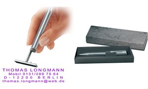 Heri Stempel-Kugelschreiber 6221, silber / schwarz