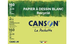CANSON Zeichenpapier Recycling, wei, 240 x 320 mm, 160 g/qm