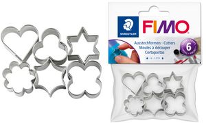 FIMO Ausstechformen fr Modelliermasse, aus Metall, 6 Motive