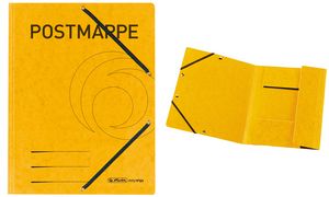 herlitz Postmappe, Karton, DIN A4, gelb