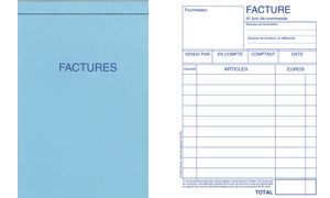 ELVE Bloc de caisse facture, 50 dupli numrots de 1  50