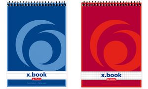 herlitz Spiralnotizblock x.book, DIN A5, 50 Blatt, liniert