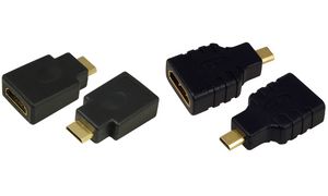 LogiLink Mini Adapter, HDMI Kupplung - HDMI Stecker, 19 Pol