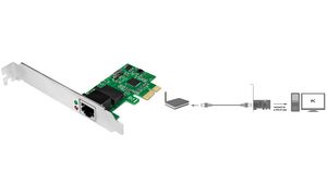 LogiLink PCI Express Gigabit Ethernet RJ45 Netzwerkadapter