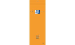 Oxford Notizblock, 74 x 210 mm, kariert, 80 Blatt, orange