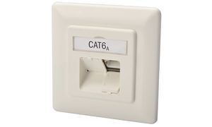 DIGITUS Anschlussdose Kat.6A (tief), 2 x RJ45, geschirmt