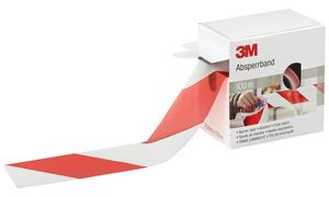 3M Absperrband, rot / wei, nicht klebend, 70 mm x 100 m